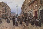 Jean Beraud La Rue de la Paix oil painting picture wholesale